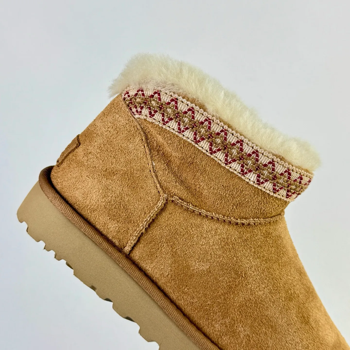 Local 💰560 Guangzhou top version ❗UGG Classic Novelty cow split leather fashionable round toe snow boots women’s style arrived
